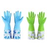 Mobestech 2 Paires De Gants En Latex Pour Travaux Ménagers Pour La Vaisselle Pour Le Nettoyage De Antidérapants Épais