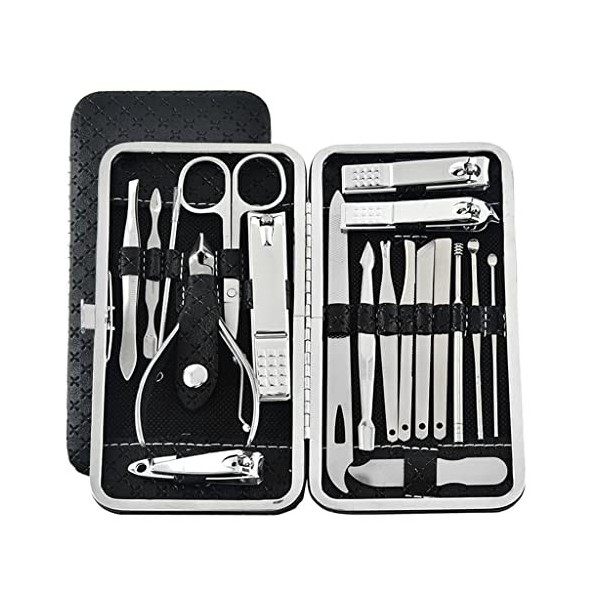 n/a 19pcs / Set Ticking Clippers À Ongles Couper Couper Ensemble Single Groove Pédicure Inflammation Outil Home