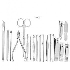 n/a 19pcs / Set Ticking Clippers À Ongles Couper Couper Ensemble Single Groove Pédicure Inflammation Outil Home