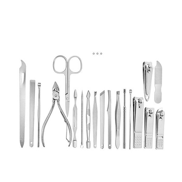 n/a 19pcs / Set Ticking Clippers À Ongles Couper Couper Ensemble Single Groove Pédicure Inflammation Outil Home