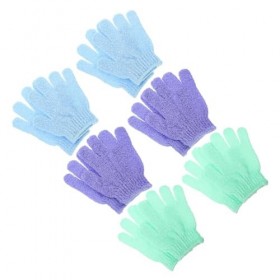 Mobestech 12 Pièces Gants De Nettoyage Gants De Gommage Pour Le Corps Pores Propres Gants De Gommage De La Peau Gant Éponge D