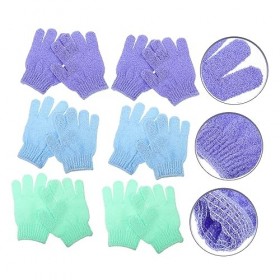 Mobestech 12 Pièces Gants De Nettoyage Gants De Gommage Pour Le Corps Pores Propres Gants De Gommage De La Peau Gant Éponge D