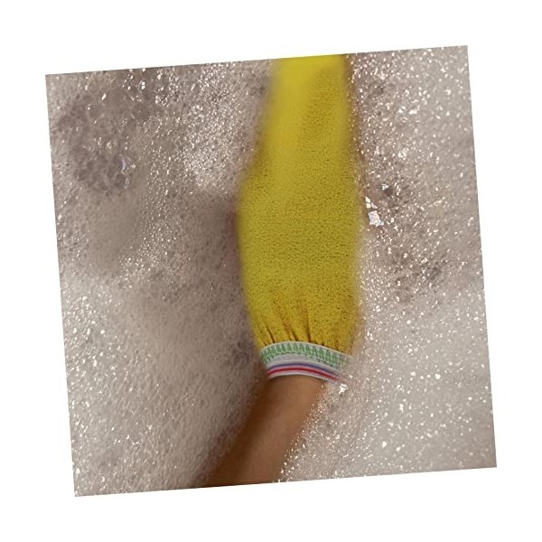 FOMIYES 25 Pièces Serviette De Bain Jetable Serviette Portable Épurateur De Bain Pour Le Corps Gants De Bain Éponge Jaune Gan