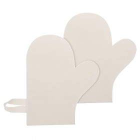 minkissy 2 Pièces Gants De Sauna En Feutre Gant De Sable Blanc Outils De Massage Du Corps Gants De Douche Corporelle Mitaines