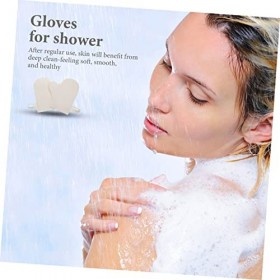 minkissy 2 Pièces Gants De Sauna En Feutre Gant De Sable Blanc Outils De Massage Du Corps Gants De Douche Corporelle Mitaines