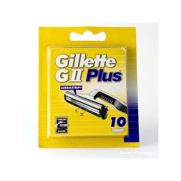 Gillette GII Plus Lot de 10 lames de rasoir