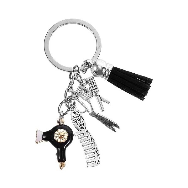 ABOOFAN Coiffeur Porte-Clés Peigne Ciseaux Charme Porte-Clés Sèche-Cheveux Pendentif Porte-Clés Coiffeur Coiffeur Cadeau Pour