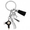 ABOOFAN Coiffeur Porte-Clés Peigne Ciseaux Charme Porte-Clés Sèche-Cheveux Pendentif Porte-Clés Coiffeur Coiffeur Cadeau Pour