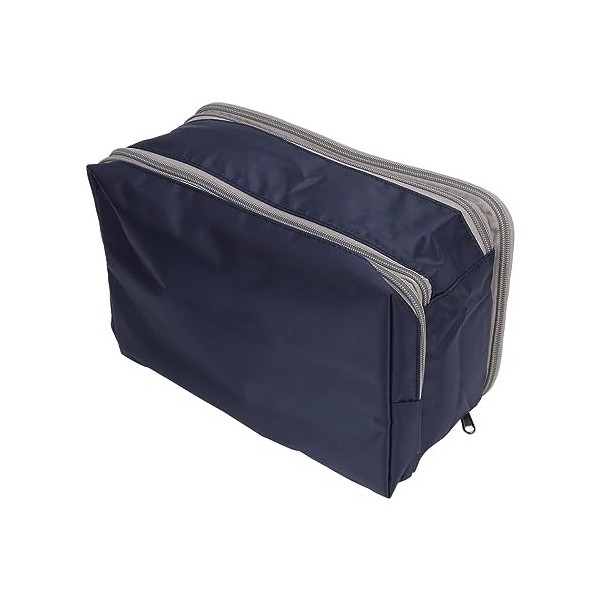 Sac de Rasage de pour Hommes, Sac de Portable de Grande capacité à Prise Confortable pour Hommes en PVC Bleu Marine avec Poig