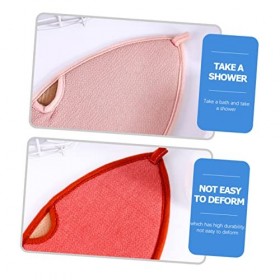 Beaupretty 2 Pièces Gants De Gommage Épurateur De Lavage Du Corps Tapis De Douche Luffa Gommage De Bain Gant De Gommage Exfol