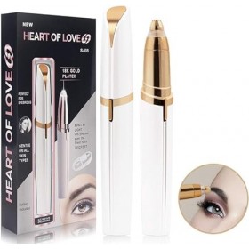 Épilateur électrique pour sourcils pour femme, portable, rechargeable, indolore pour sourcils et poils du nez blanc 
