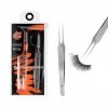 STALEKS PRO Pince professionnelle pour extension de faux cils en acier inoxydable Expert 40/10