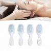 Brosse de Massage du Cuir Chevelu, 4 Pièces Masseur de Cuir Chevelu en Silicone Longue Poignée Ergonomique Brosse à Shampoing