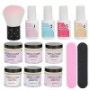 Ensemble de Poudre de Trempage pour Ongles, Kit de Démarrage pour Ongles avec Gel Liquide K1214 