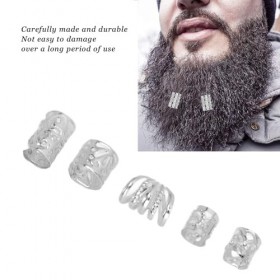 300 Pièces de Perles de Barbe, Perles de Tube de Cheveux Légères Rétro, Accessoires de Cheveux Viking, pour Hommes et Femmes,
