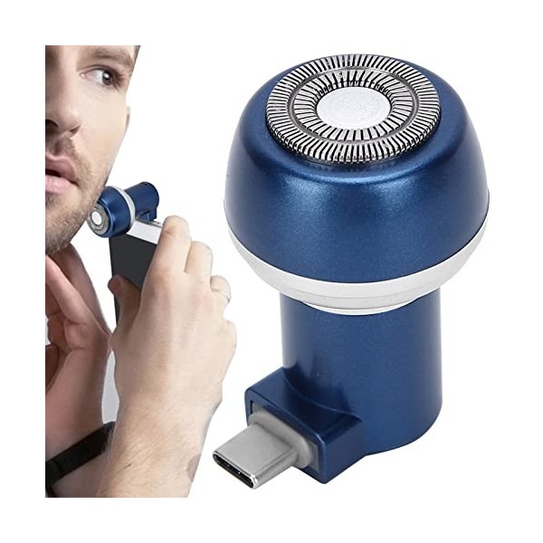 Rasoirs électriques pour Hommes, Tondeuse à Barbe électrique Portable avec Adsorption Magnétique, pour les Voyages, Aucune Ch