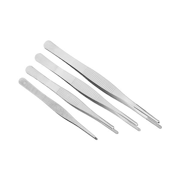 Beaupretty 4 Pièces Ensemble De Pinces À Épiler Avec Dents Pince À Épiler Pour Extensions De Cils Émoussée Précision Éliminat