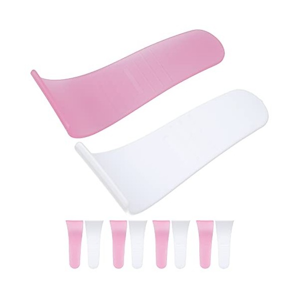 Bâton de Spatule de Crème Dépilatoire 10 Pièces, Bâtons de Cire à Sourcils Kit de Spatules de Cire Dapplicateur de Cire, Out