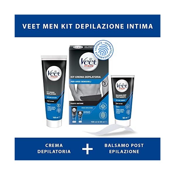 Men Kit Depilazione Intima Per Pelle Sensibile