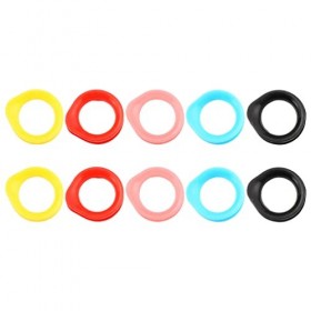 POPETPOP 10Pcs Silicone Ciseaux Rings Doigt Coup de Coiffure Ciseaux Ciseaux Ciseaux Thumb Bague Grips Inserts pour Ciseaux d