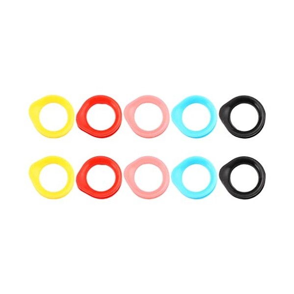 POPETPOP 10Pcs Silicone Ciseaux Rings Doigt Coup de Coiffure Ciseaux Ciseaux Ciseaux Thumb Bague Grips Inserts pour Ciseaux d