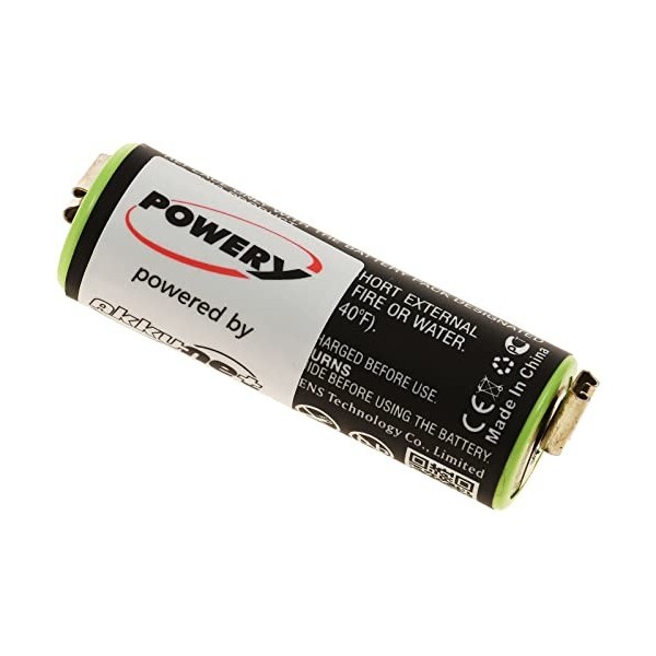 Powery Batterie pour Rasoir, Tondeuse à Cheveux Moser ChroMini 1591, 1591B, 1,2V, NiMH [ Batterie pour appareils électroménag