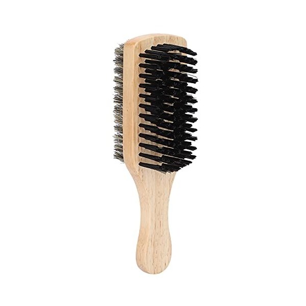 Brosse à Barbe pour Homme, Brosse à Barbe avec Manche en Bois Brosse à Barbe Double Face pour Homme pour Nettoyage de Moustac