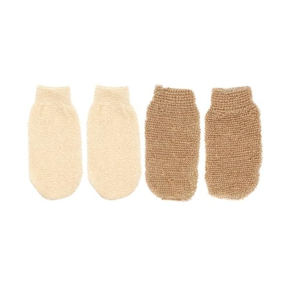 FOMIYES 4 Pièces Gants De Bain Dissolvant De Cellules Mortes De Peau Gants De Douche Éponge Bouffante De Bain Gant Exfoliant 