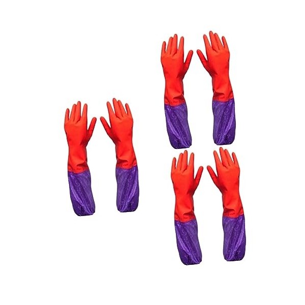 ULTECHNOVO 1 Paire De Gants Pour Le Nettoyage Gants Chauds Gants Thermiques Gants En Latex Gants De Lavage Chauds Gants De Mé