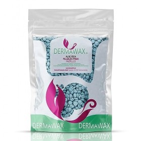 Dermawax Perles de cire Aloe Vera Premium de 400 g sans bandes de cire pour lépilation, pour le corps entier à la cire brési