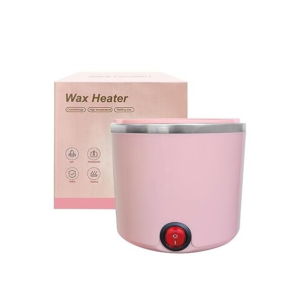 Lazy Lady Mini chauffe cire dépilatoire, chauffe cire epilation professionnelle avec pot en silicone de 200 ml, machine a cir