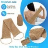 Gants de Crin Naturel en Chanvre,Sangle Lave Dos,Lanière Crin Gants,Eponge Exfoliante Dos en Chanvre Naturel,Accessoires pour