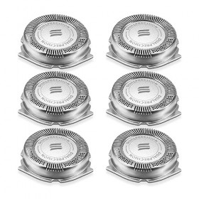 6 Têtes de Remplacement de Rasoir pour Norelco, Compatibles avec HQ8 HQ54 HQ64 PT720 PT860 AT810 AT890 7183XL, Tête Rasage El