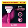 Wilkinson Sword Quattro for Women - Aloe & Vit.E - lames de rasoir pour femme 3 + 1 pièce