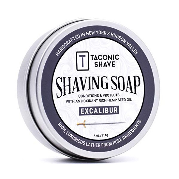 Taconic Shave Salon de coiffure Qualité Excalibur rasage Savon à lhuile de graines de chanvre riche en antioxydants - fraîch