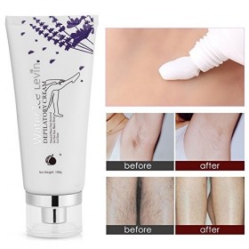 Crème dépilatoire pour hommes et femmes Crème dépilatoire indolore Lavande végétale naturelle pour bikini Cuisse et bras cuis