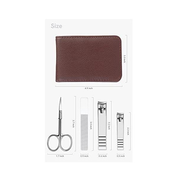 n/a Ensemble de Clou de Clous en Acier Inoxydable Toenail Fingernail Cutter Pédicure Tool Kit de Soins de Soins Neugs