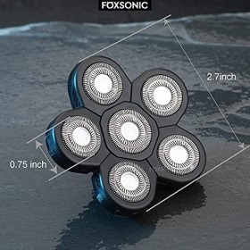 ANTIOCH 6 en 1 TêTes de Lame de Rasoir 6 Lames Coupe-Barbe Lame de Remplacement Chauve Electro 6D Accessoires de Rasoir pour 