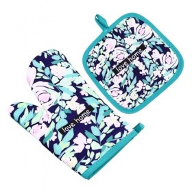 KOMBIUDA 2 Pièces Gants Anti-brûlure Gants De Noël Gants Maniques Gants De Cuisine De Noël Mitaines De Cuisine De Noël Four M