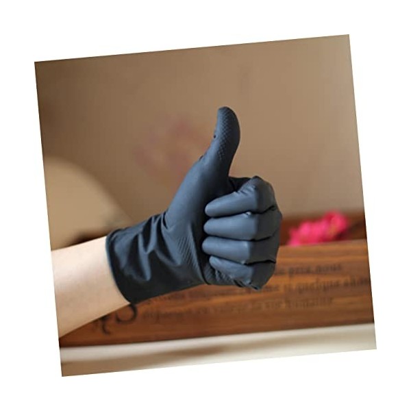 NIYANGLE 10 Pièces Gants De Nettoyage Gants De Teinture Pour Les Cheveux Gants En Latex Capuchon De Mise En Évidence Brosses 