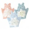 VINTORKY 3 Pièces Gants De Bain Lapin Gants De Massage Éponge De Bain Gants De Lapin Gants De Gommage Du Corps Gant De Sable 