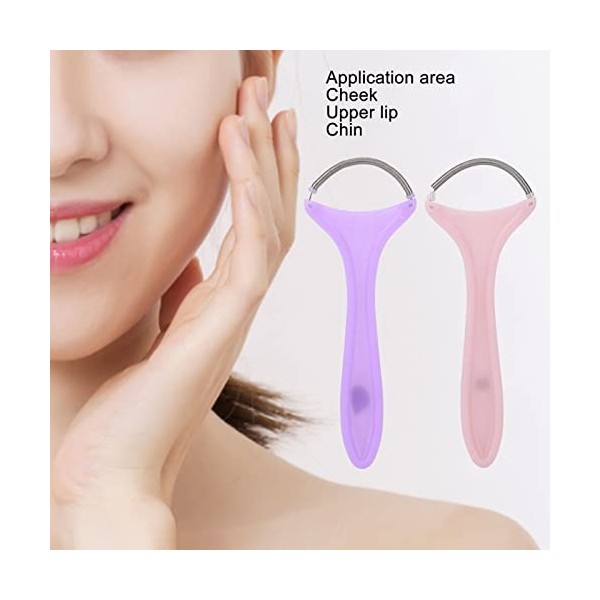 2pcs épilateur Facial à Ressort, épilateur Facial pour Femmes, épilateur Portable pour le Visage, Outil Dépilation à Ressort