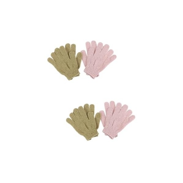 FOMIYES 4 Paires De Gommages De Bain Pour Femmes Gants De Bain Exfoliants Pour Douche Gants De Lavage Pour Le Corps À Utilise