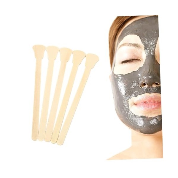 minkissy 100 Pièces Bâtons De Cire En Bois Spatule Pour Le Visage Raclette De Peinture Bâtons De Cire Pour LÉpilation De Cir