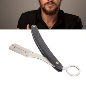 Support de Tondeuse à Barbe Droit en Acier Inoxydable, Support Manuel de Barbier, Outil de Toilettage du Visage pour Hommes