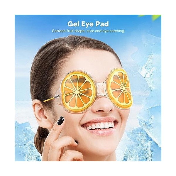 Coussinet pour les Yeux en Gel, Coussinet pour les Yeux en Gel Chaud et Froid, Coussinet pour les Yeux aux Fruits, Compresse 