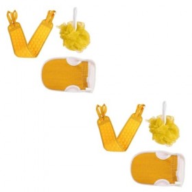 FOMIYES 6 Pièces Poignée De Serviette De Bain Rondelle Arrière Gants De Douche Exfoliant Spa Gant De Gommage Éponge De Bain E