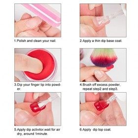 JINGLING 10 Pcs Kit de trempage des Ongles en Poudre | Ensemble de Poudre à tremper pour Starter | Ensemble dongles en Poudr