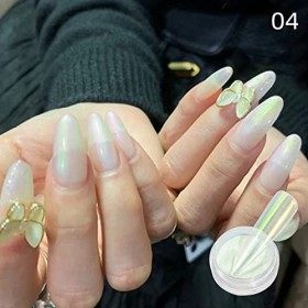 Poudre de néon pour ongles Couleur de poudre arc-en- Poudre transparente de glace Poudre de Poudre de miroir super flash Conv