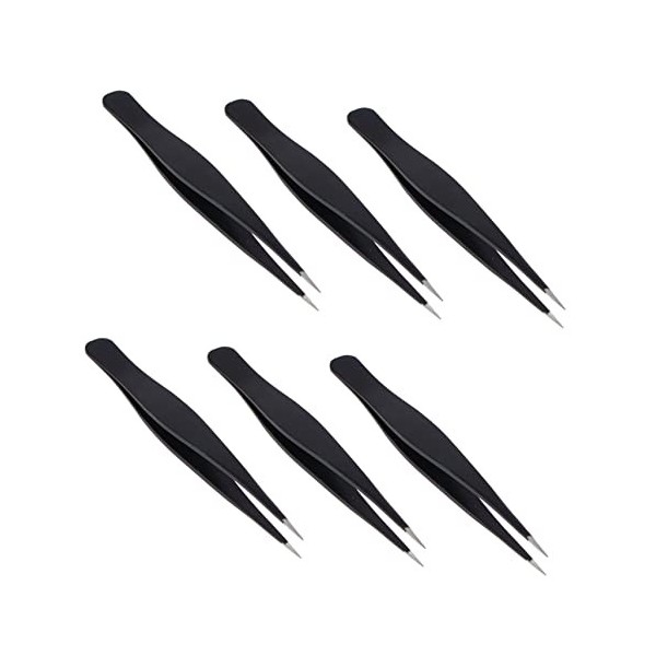 FRCOLOR 6 Pièces Pince À Épiler Pince À Cils Kit De Cosmétologie Kit De Mise En Forme Des Sourcils Pince À Greffer Profession